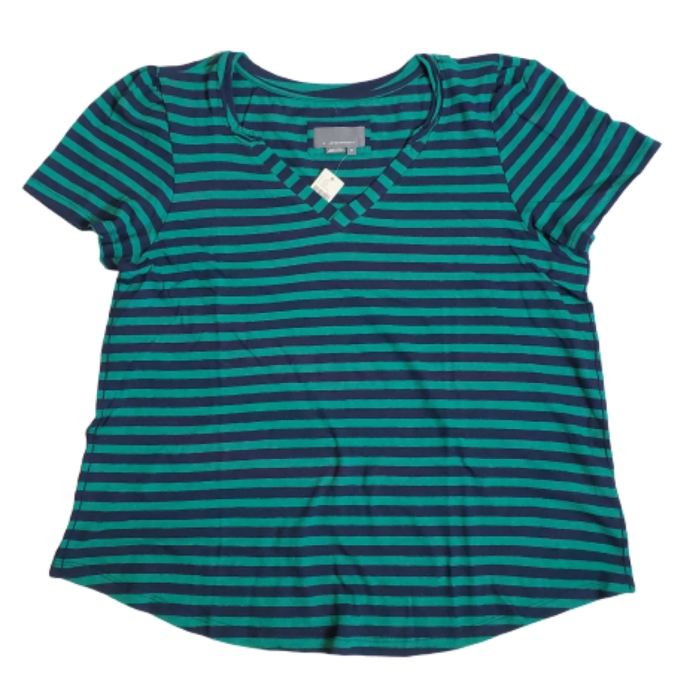 ANTHROPOLOGIE | Green & Navy Bronte Tee XL NWT
